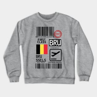 Brussels travel tag Crewneck Sweatshirt